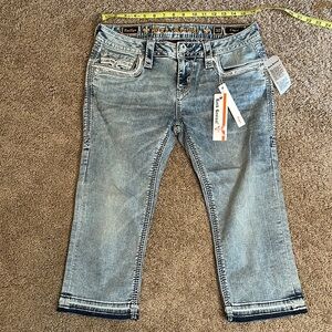 Rock Revival Blue Ankle Cropped/Capri Jeans
